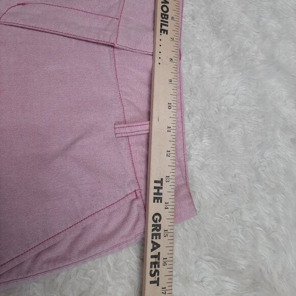Adidas Women's Pink Stretch Cropped Bermuda Shorts Size 4 - Picture 4 of 8